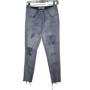 Great Smoky LA Women's Jeans 5/6 Blue‎ High Rise Skinny Distressed Stretch